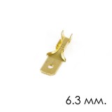 Роз'єм клема ножова 6.3мм. вилка