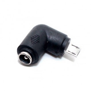 Перехідник кутовий DC 5.1/2.1 на micro USB