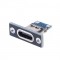 Роз'єм USB Type-C гніздо на панель (2 контакти) чорний