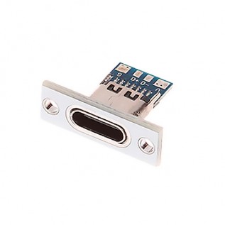 Роз'єм USB Type-C гніздо на панель (4 контакти) білий