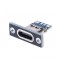 Роз'єм USB Type-C гніздо на панель (4 контакти) чорний