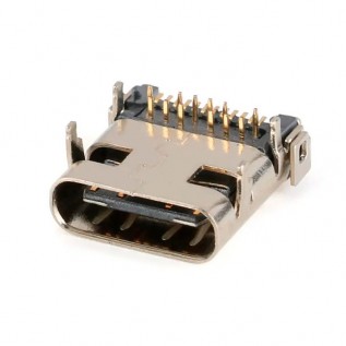 Роз'єм USB 3.1 Type-C гніздо на плату 24P DR SMT-DIP