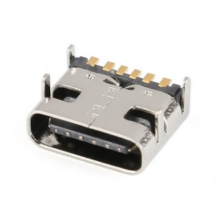 Роз'єм USB Type-C гніздо на плату 6P SMT-DIP
