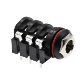 Роз'єм гніздо джек 6.35 мм на плату (стерео)