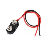 Роз'єм батарейний 6F22 крона, пластик - кутовий