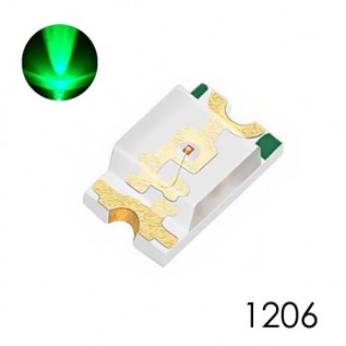 Світлодіод SMD 1206 зелений