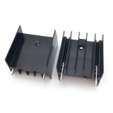 Радіатор алюмінієвий TO-220 25x23x16 мм.