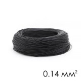 Провід монтажний 0.14 мм² CU, чорний 1 метр