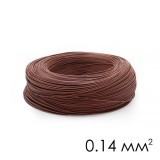 Провід монтажний 0.14 мм² CU, коричневий 1 метр