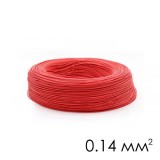 Провід монтажний 0.14 мм² CU, червоний 1 метр