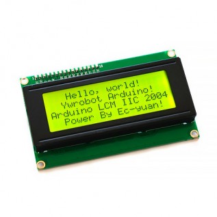 Дисплей 4x20 з інтерфейсом I2C жовтий