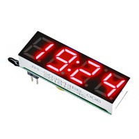 Модуль годинник світлодіодний червоний 10 мм. (DS1302)